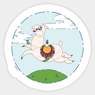 Happiness is Llama Sticker